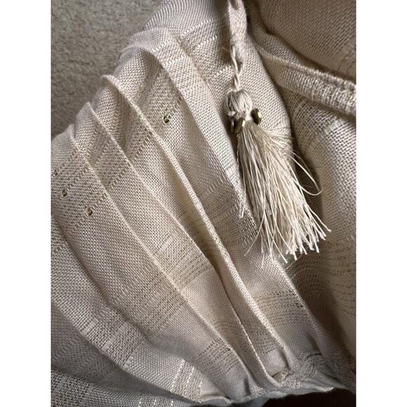 Chelsea & Violet Womens‎ Sz S Beige Gold Pleated Greek Goddess Dress Boho Beach - Picture 10 of 16